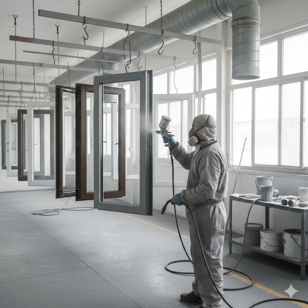 verniciatura serramenti alluminio